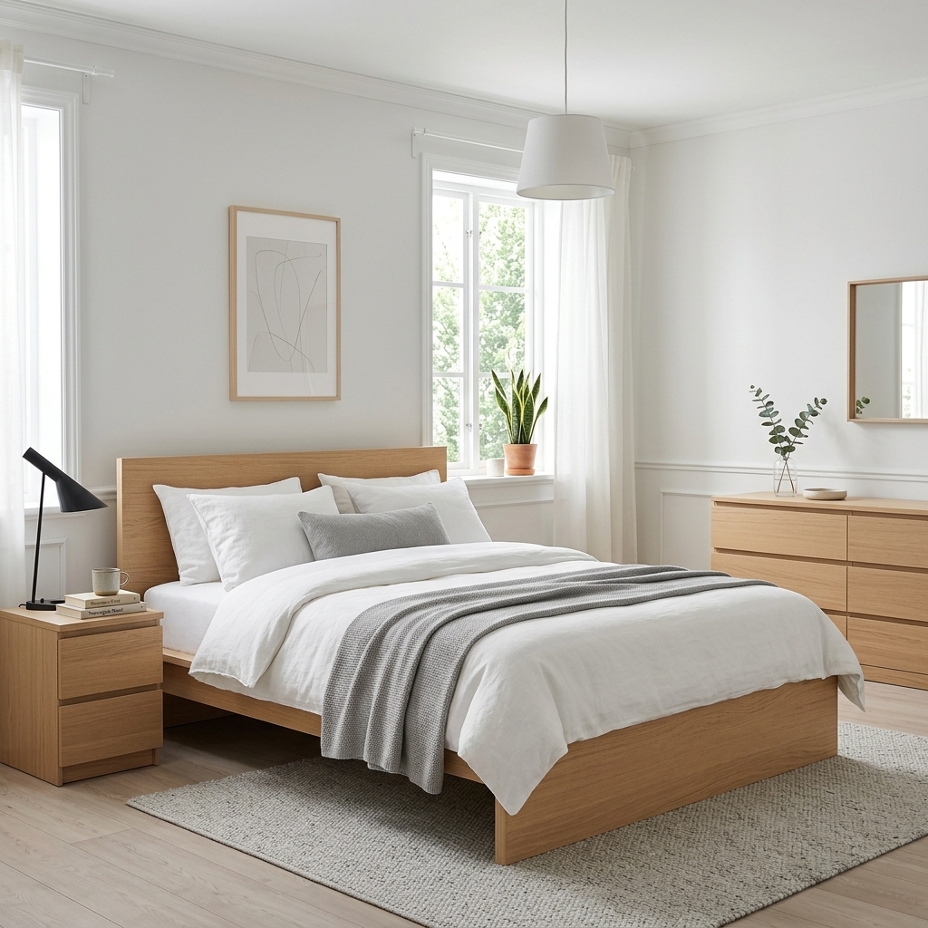 Bedroom furniture setup